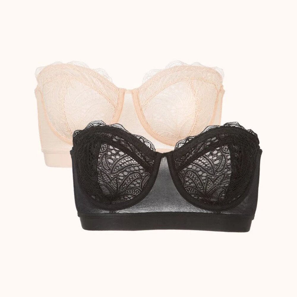 Lively lace underwire balconette bra x2, size 32B
